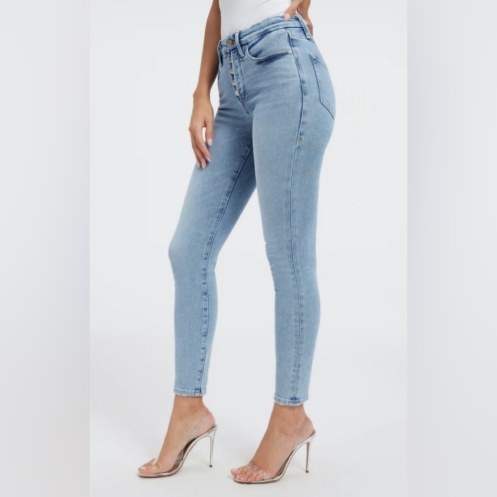 ⭐️ Good American GOOD LEGS distressed waist sculpting Jean NWT